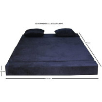 Raj Furniture Sana 3 Seater With 2 Cushions Sofa Set, Dark Blue And Off White