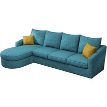 Ripple Furniture Sumptuous Serenity: The Round Lounger L-Shape 6 Seater Sofa Set For Your Living Room (Lhs), Turquise