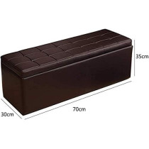 Nubeats Foot Stool Rest Ottoman Storage Boxes Rectangle Stools Chair Living Room Bedroom Vintage Seat Stool Pouffe Chair, Coffee Colour, 70 x 30 x 35Cm, Rectangle