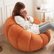 Raj Furniture Dorm Chair Sofa Pumpkin Chair Single Lamb Velvet White Bedroom Balcony Leisure Sofa Chair Home Furniture