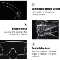 Frienda Safety Goggle Glasses Clear Safety Goggles Anti-Fog Protective Polycarbonate Eyewear With Impact Resistant Lens For Construction Laboratory Outdoor Work Eye Protection, 6 Pairs