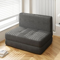 Aiho Sleeper Sofa Bed, Memory Foam Futon Sofa Bed, Convertible Chair Bed Sleeper Couch Bed Floor Sofa, Modern Linen Fabric Removable Cover, For Living Room/Apartment/Loft, Dark Grey