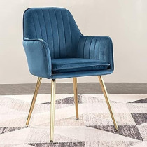 Raj Furniture Dining Room Chairs Living Room Chair Velve Fabric Chair For Hotel Restaurant And Office Visitor, Dark Blue