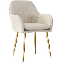 Raj Furniture Dining Room Chairs Living Room Chair Velve Fabric Chair For Hotel Restaurant And Office Visitor, Beige