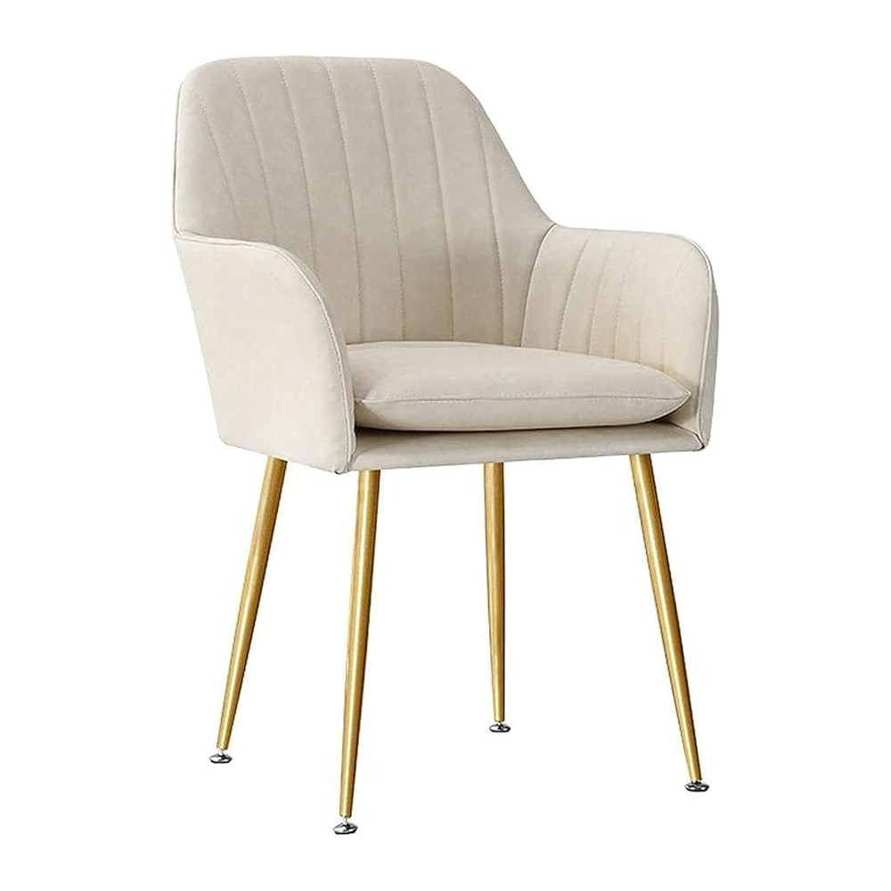 Raj Furniture Dining Room Chairs Living Room Chair Velve Fabric Chair For Hotel Restaurant And Office Visitor, Beige
