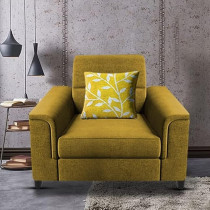 Raj Furniture Single Seater Sofa For Living Room, Yellow