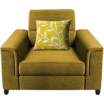 Raj Furniture Single Seater Sofa For Living Room, Yellow