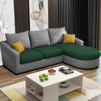 Raj Furniture 4-Seater Sofa Set For Living Room, Green/Grey