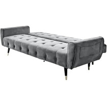 Raj Furniture 2 In 1 Upholstered Flip Sofa Bed, Light Gray