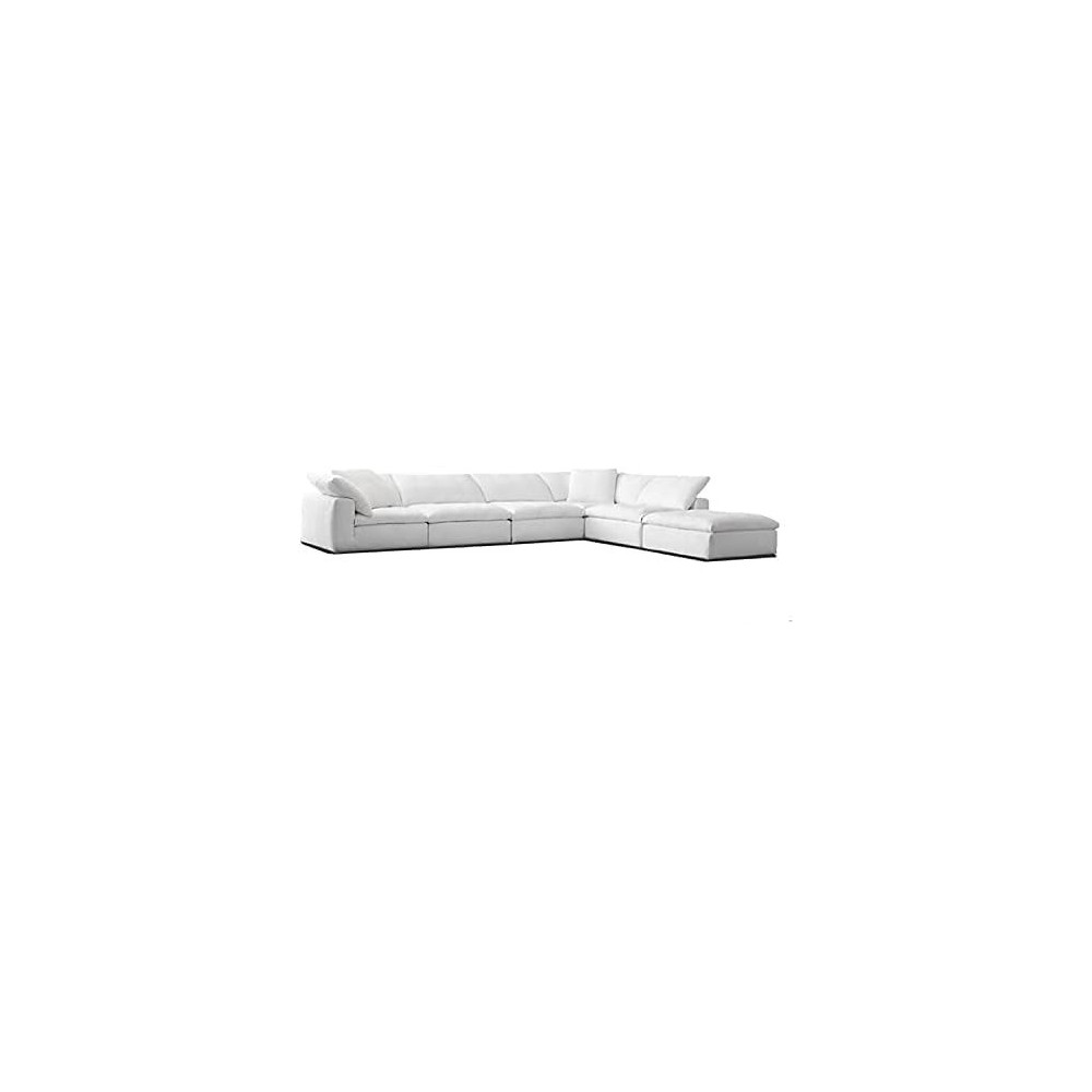 Raj Furniture Sectional Fabric White Sofa Set Furniture Modern Chaise Modular Cloud Sofa