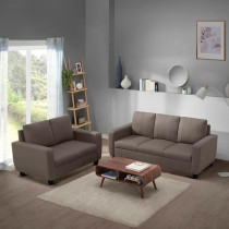 Raj Furniture Modern Fabric Sofa, 3+2 Seater, Pebble Brown