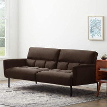Raj Furniture 3 Seater Wooden Sofa Cum Bed For Living Room, Brown