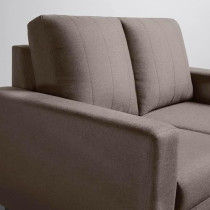 Raj Furniture Modern Fabric Sofa, 2 Seater, Pebble Brown