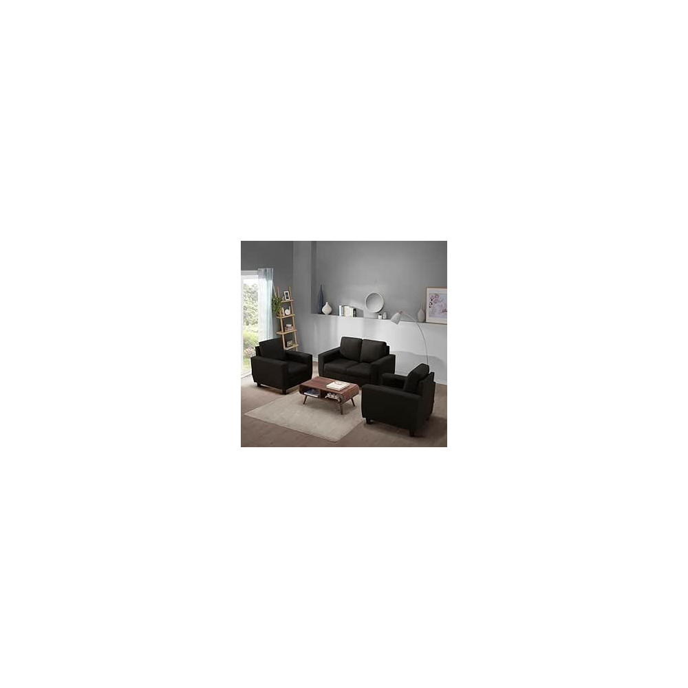 Raj Furniture Modern Fabric Sofa, 4, Woody Brown