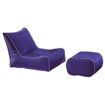 Raj Furniture Filing Cool Waterproof Outdoor Sun Lounge Beach Bean Bag Chairs, Blue