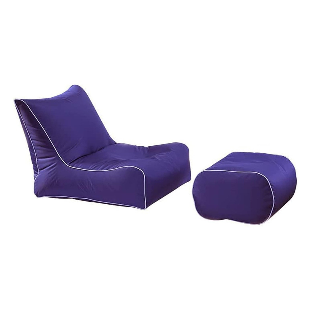 Raj Furniture Filing Cool Waterproof Outdoor Sun Lounge Beach Bean Bag Chairs, Blue