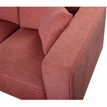 Raj Furniture High End Living Room Furniture Manufacturers Royal Modern L Shape Fabric Sofa Set, Rose Pink