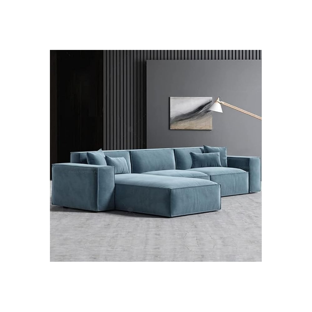 Raj Furniture Sectional Couch L Shape Luxury Sofa Set For Living Room Sofas, Turquoise