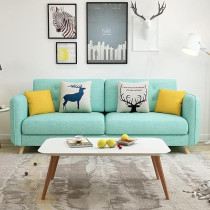 Raj Furniture Fabric Sofa Set New Design 3 Seater Sofa, Mint Green