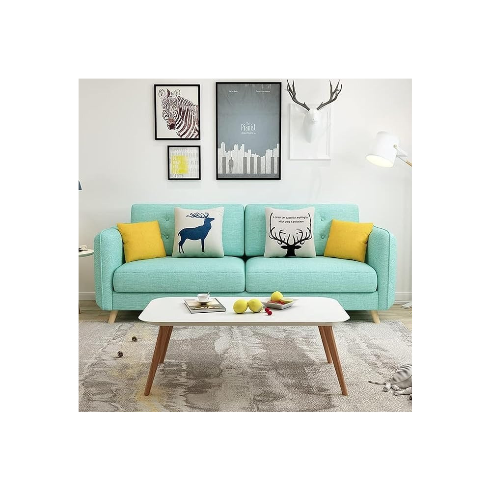 Raj Furniture Fabric Sofa Set New Design 3 Seater Sofa, Mint Green