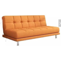 Raj Furniture Fabric Sofa Living Room Small Apartment Modern Minimalist Bedroom Three-Seat Sofa Bed, Folding Dual-Use Sofa Bed, Orange