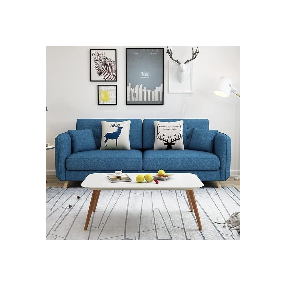 Raj Furniture Fabric Sofa Set New Design 3 Seater Sofa, Blue