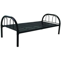Raj Furniture Steel Single Bed, Black