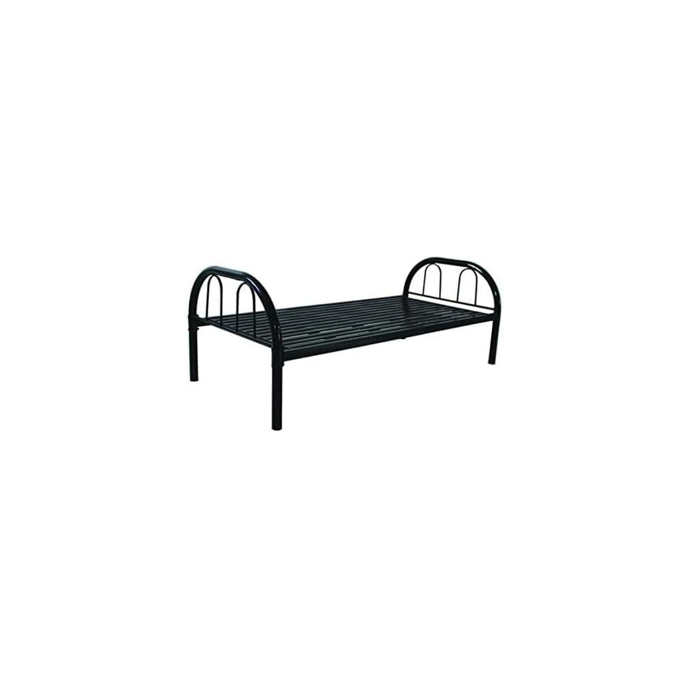 Raj Furniture Steel Single Bed, Black