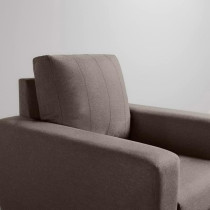 Raj Furniture Modern Fabric Sofa 1 Seater, Pebble Brown