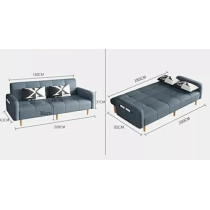 Raj Furniture Light Luxury Fabric Sofa, Blue