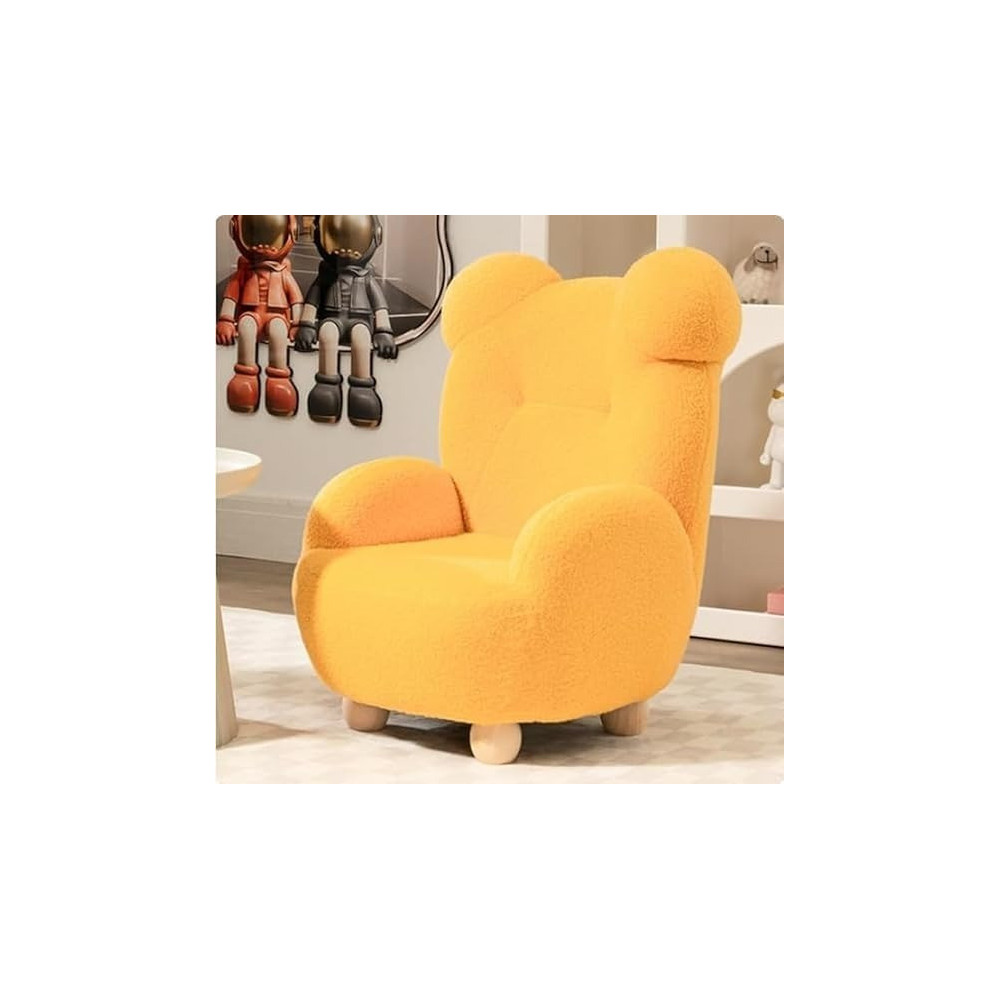 Ripple Furniture Kids Adorable Cartoon Bear Sofa Chair A Cozy and Cute Seating Solution, Yellow