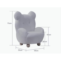 Ripple Furniture Kids Adorable Cartoon Bear Sofa Chair A Cozy and Cute Seating Solution, Yellow