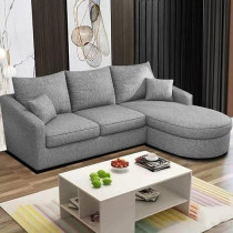 Raj Furniture EleganceEdge 4-Seater Sofa Set for Living Room, Grey