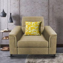 Raj Furniture Single Seater Sofa For Living Room, Cream