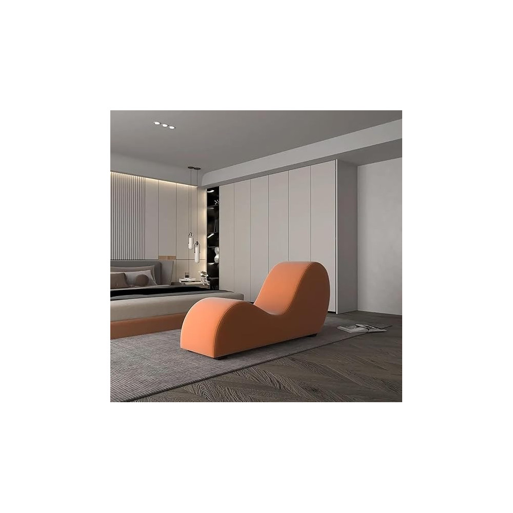 Ripple Furniture S-Shaped Multi Functional Sofa A Stylish and Comfortable Addition to Your Home Decor, Orange