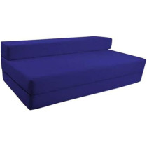 Zena Black Stallion 3-seater Sofa, Fold Out Bed, Z Sofa Cum Bed, Queen Dark Blue