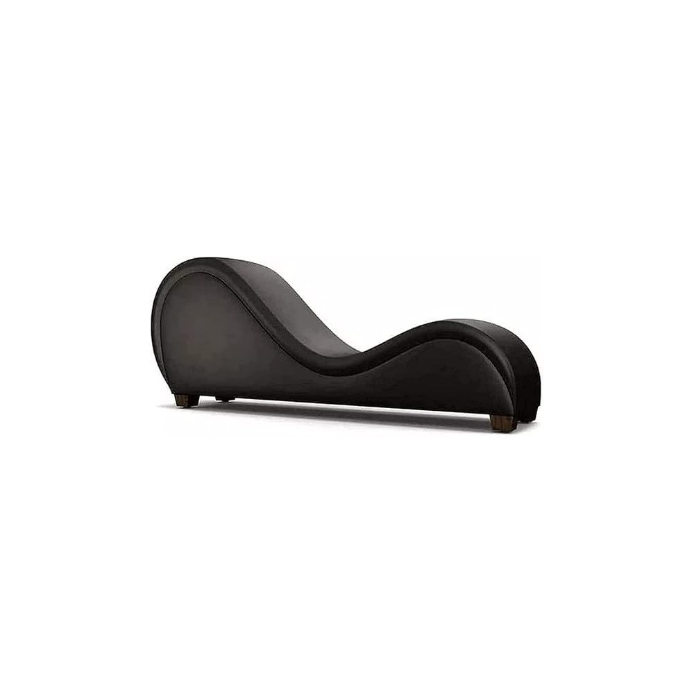 Ripple Furniture Modern Style S-Shape Sofa, Black