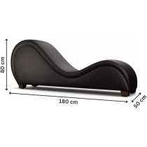 Ripple Furniture Modern Style S-Shape Sofa, Black