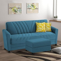 Ripple Furniture Elegance Essence 3 Seater Sofa Set with Ottoman, Turquise