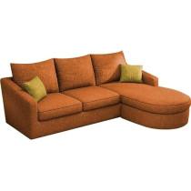 Raj Furniture EleganceEdge 4-Seater Sofa Set for Living Room, Orange