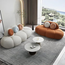Ripple Furniture Contemporary Armless Sofa Wool Cloud Stylish Living Room Sofa, Light Grey