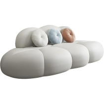 Ripple Furniture Contemporary Armless Sofa Wool Cloud Stylish Living Room Sofa, Light Grey