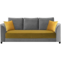Raj Furniture Modern Elegance 3-Seater Sofa Set, Yellow Grey