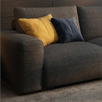 Ripple Furniture Luxury Modern Sofa Couch With Chaise Lounge, Living Room, Bedroom, Dining Room, Office, Guestroom, Charcoal Grey, Right