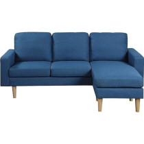 Raj Furniture L Shaped Modern Sectional Sofa, Royal Blue