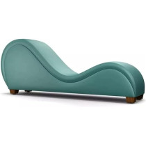 Ripple Furniture Modern Style S-Shape Sofa, Blue