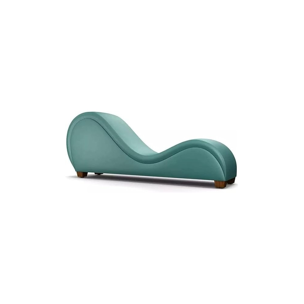 Ripple Furniture Modern Style S-Shape Sofa, Blue