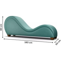 Ripple Furniture Modern Style S-Shape Sofa, Blue