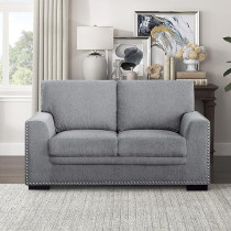 Raj Furniture Lexicon Winona 2-Piece Living Room Set, Grey
