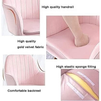 Binzii Dining Chairs Set For Dining Kitchen Or Shop, Kitchen Velvet Dining Chair Set Of 2 Kitchen Dining Room Chair Living Room High Back Armchair With Metal Legs Velvet Seat, Pink